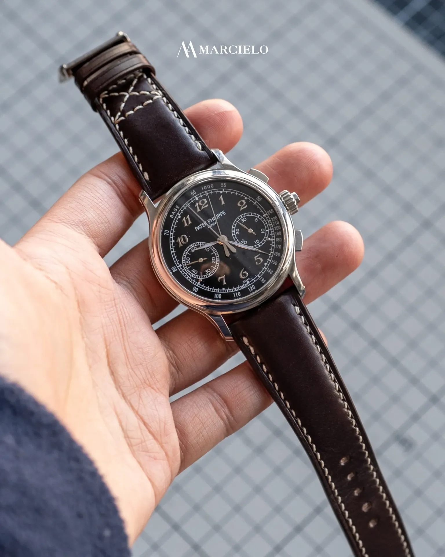 Dây đồng hồ thủ công - Patek Philippe 5110G - Da Bò - Màu Nâu