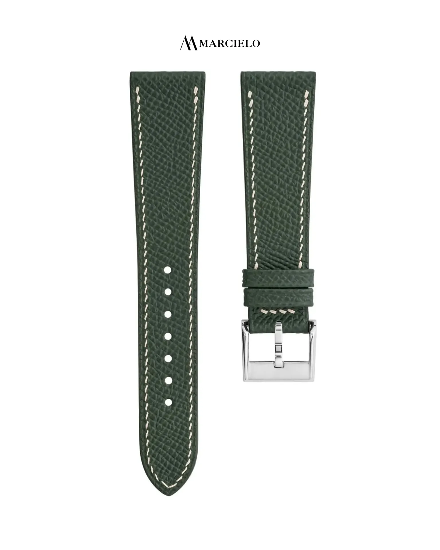 Epsom leather strap in Dark Green