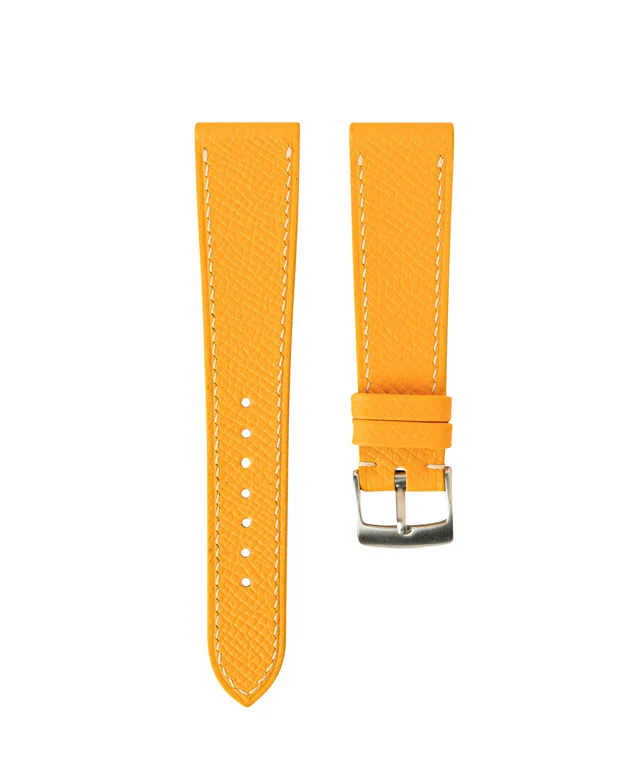 Epsom leather strap in Yellow