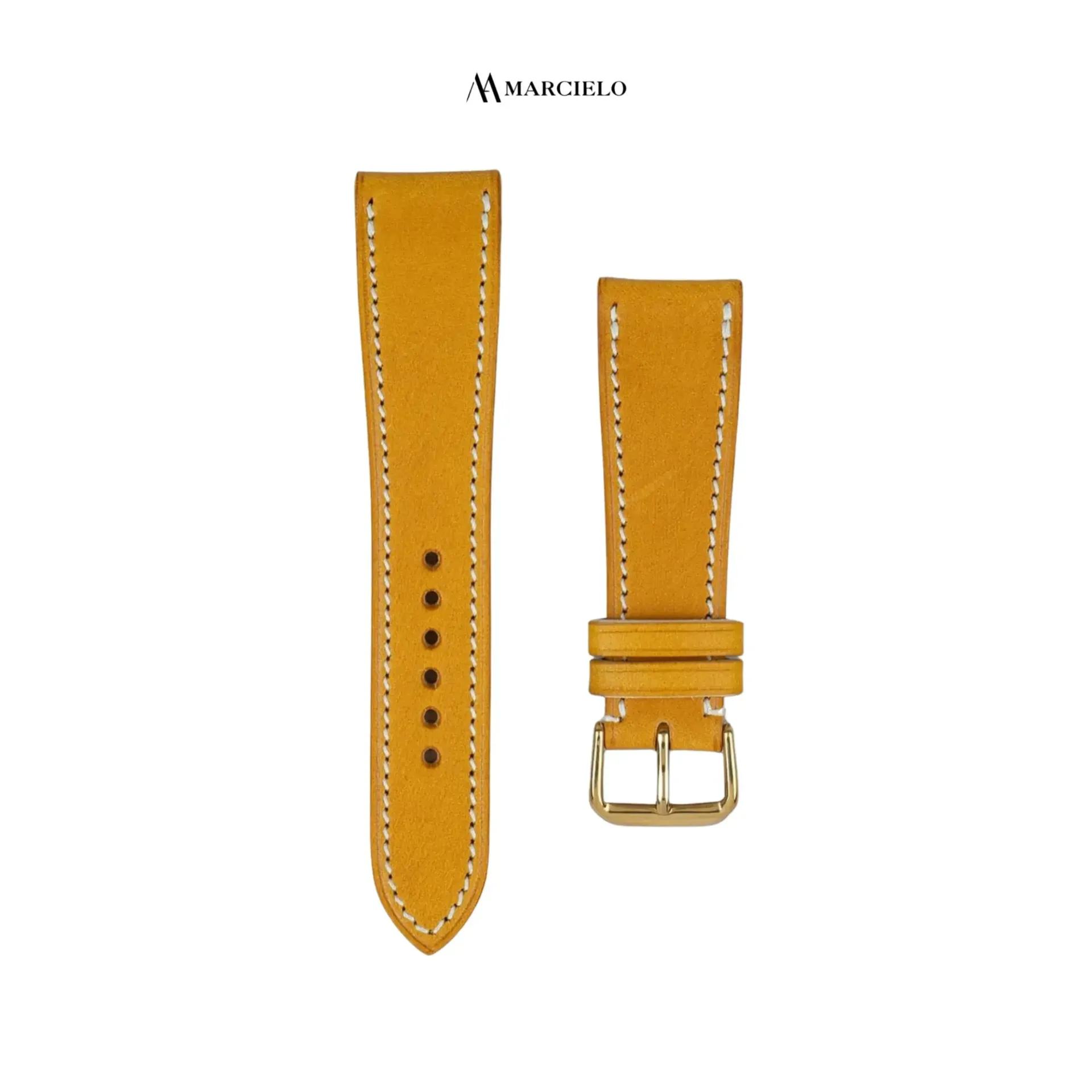 Buttero cowhide strap in Yellow