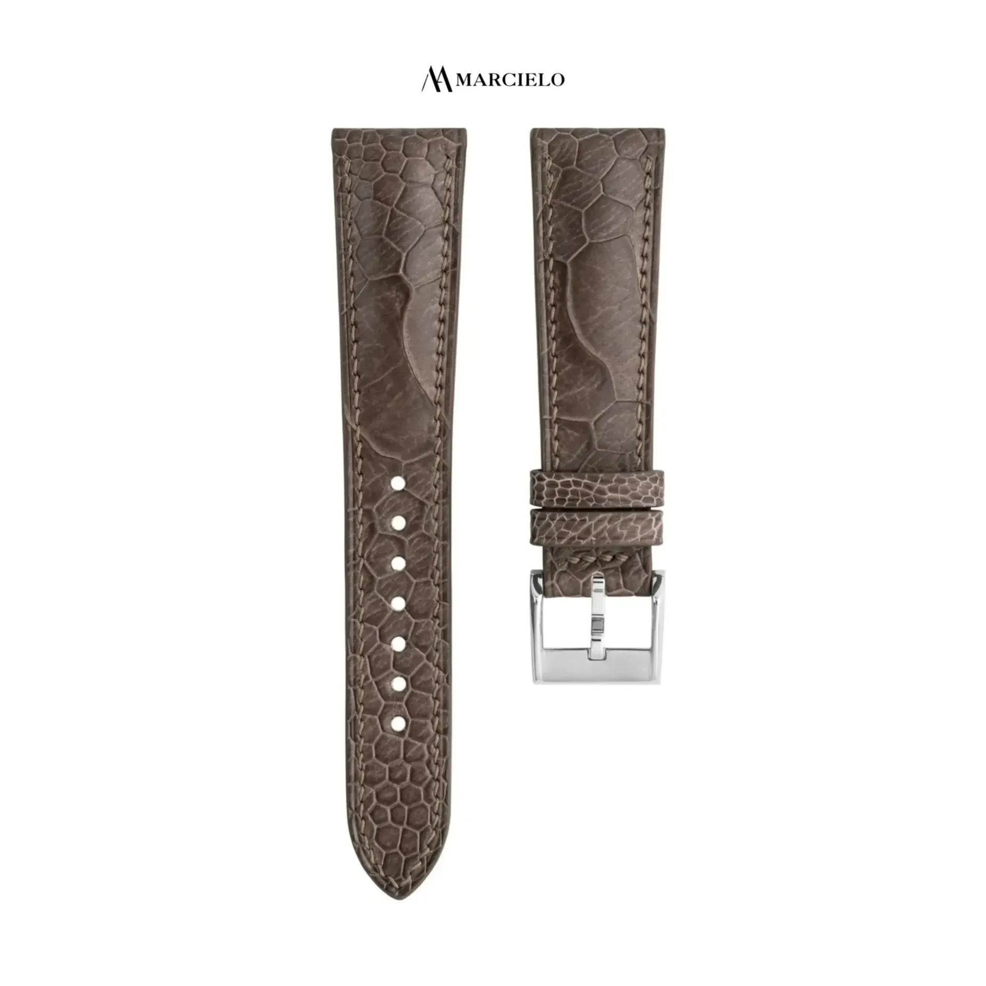 Dây da Đà Điểu màu Xám Đậm