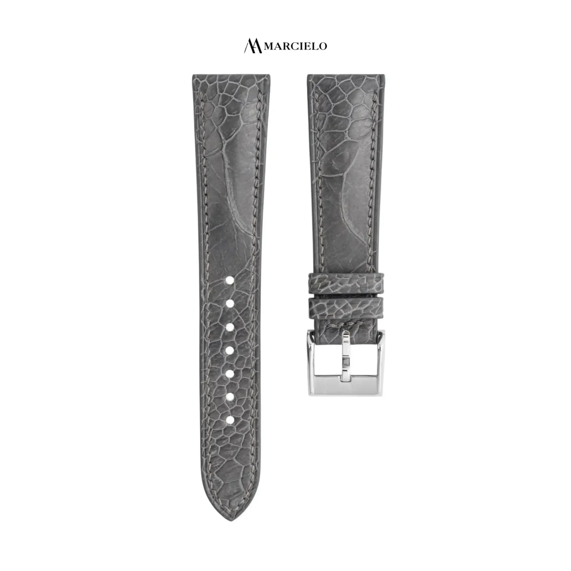 Dây da Đà Điểu màu Xám