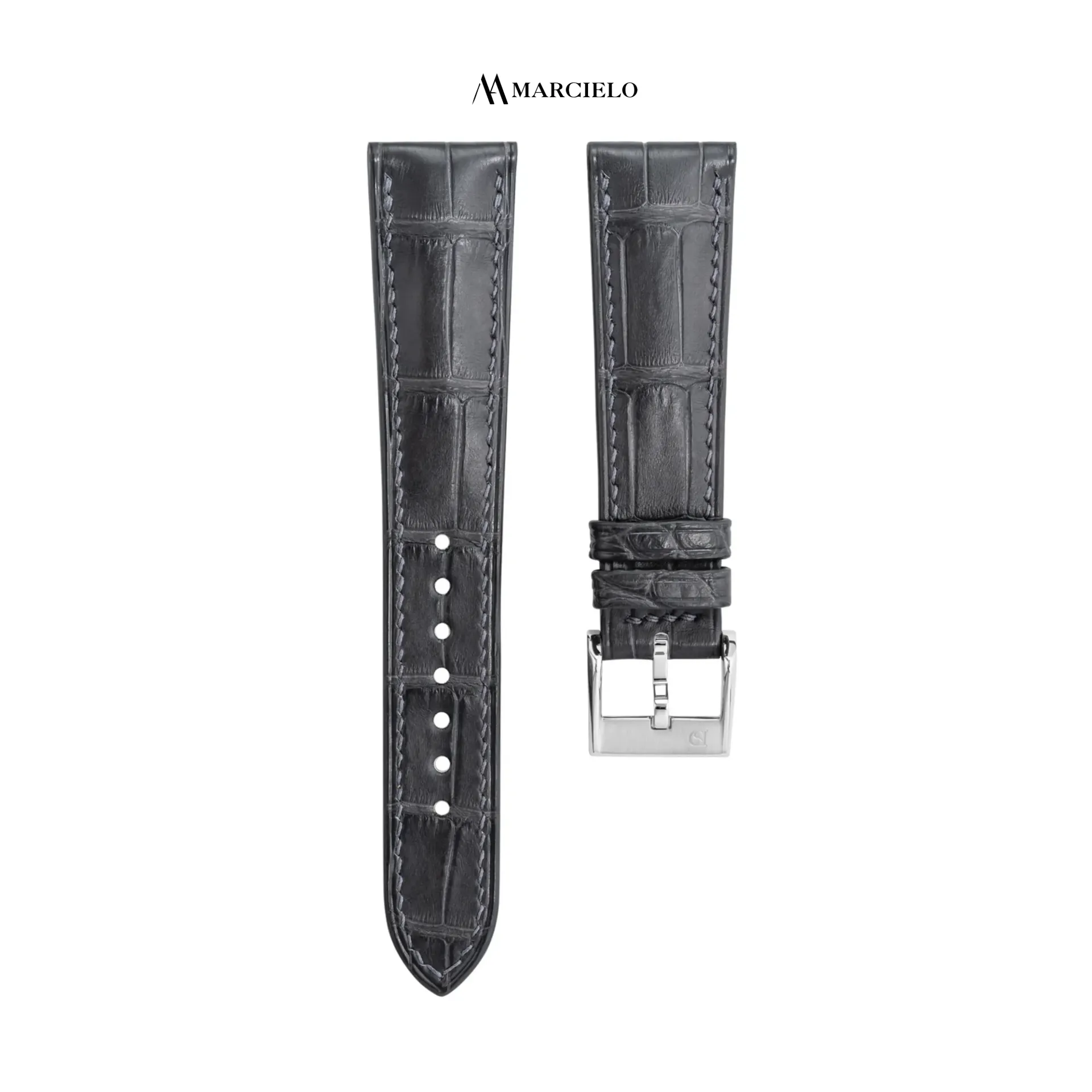 Dark Grey Alligator Leather Strap