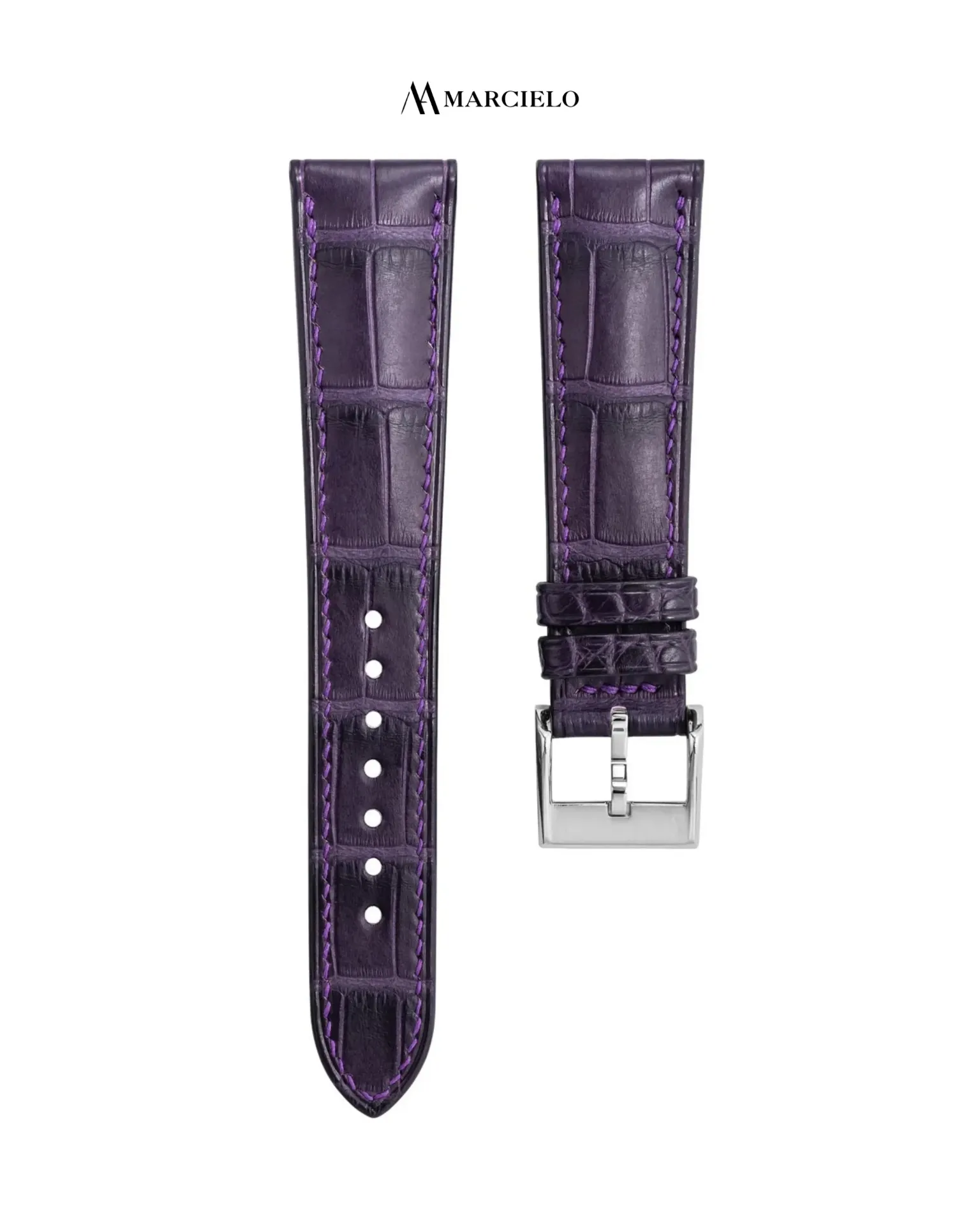 Purple Alligator Leather Strap
