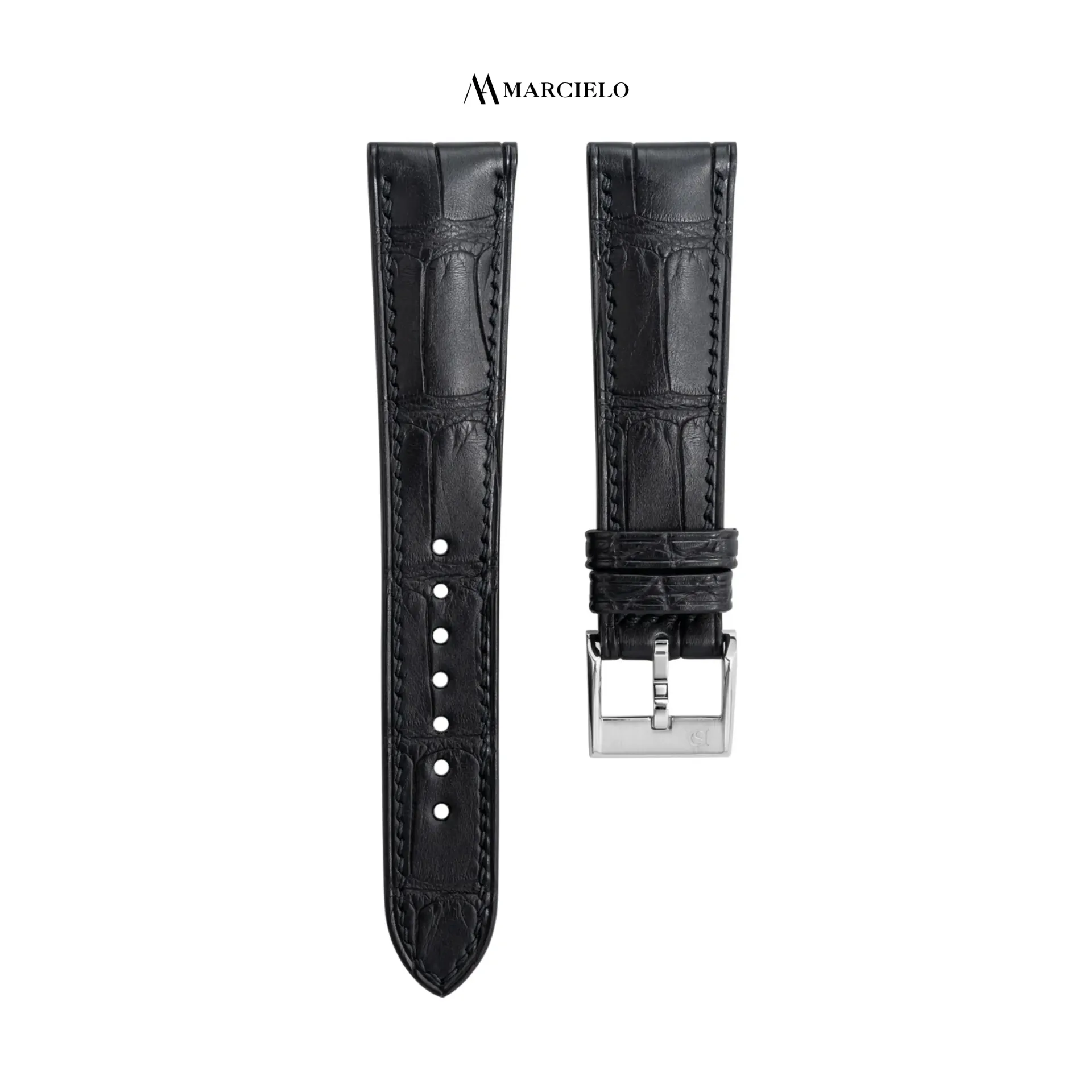 Black Alligator Leather Strap